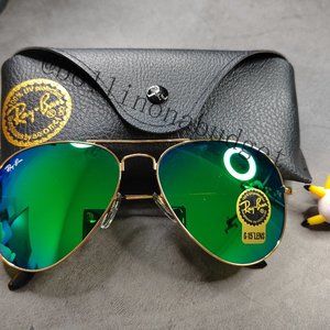 🐨Ray-Ban 3026 green Aviator Sunglasses 62mm authentic